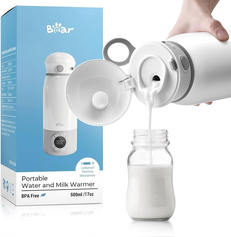 Bear Portable Bottle Warmer for Travel, Milk Warmer for Breastmilk Formula, 17oz Large Capacity W... | Amazon (US)