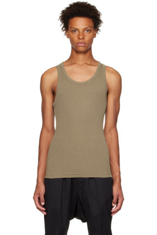 Entire Studios - Khaki Rib Tank Top | SSENSE