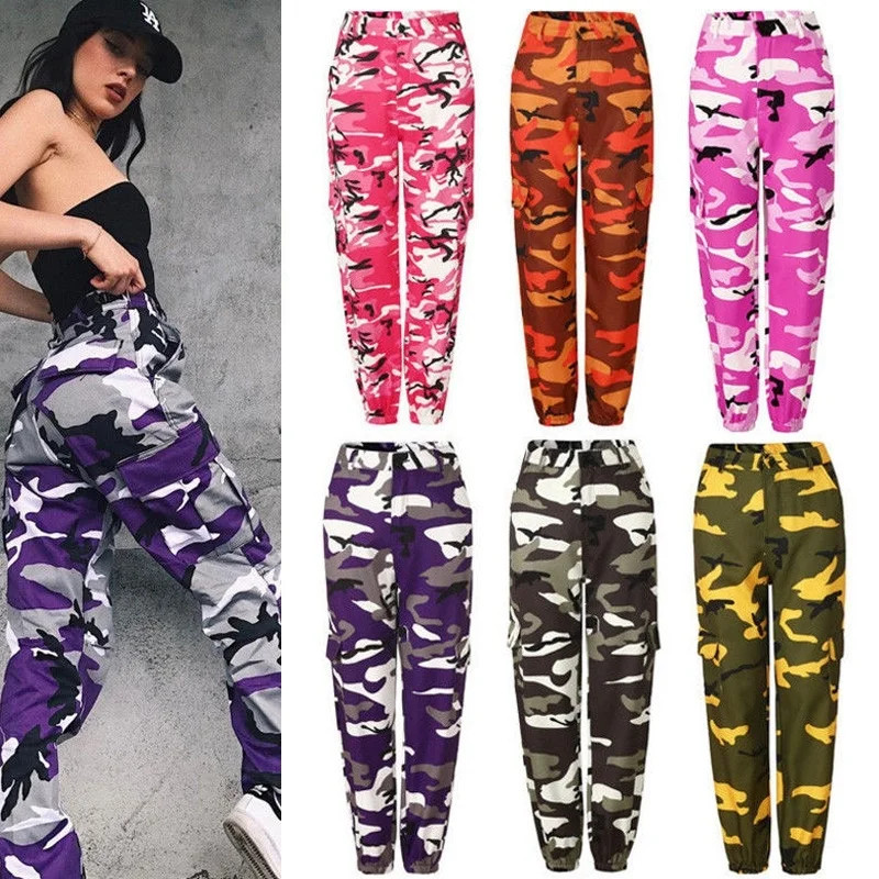 Women's Camouflaged Military Cargo Trousers Army Casual Pants with Multi-Pockets 1PCS - Walmart.c... | Walmart (US)