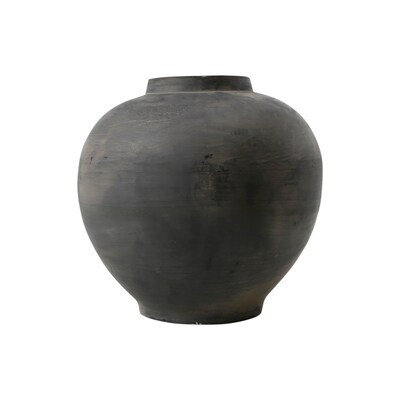 Artissance Earthy Gray Small Pottery Apple-Shaped Pot, 10 Inch Tall | Bed Bath & Beyond