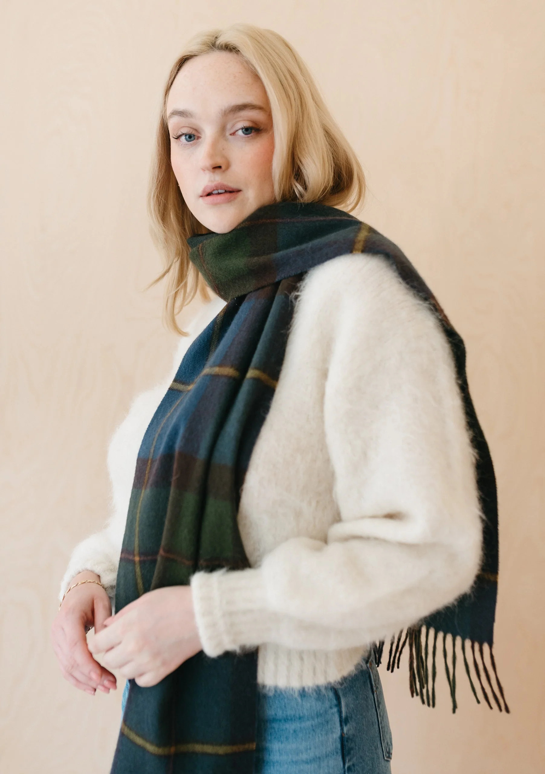 Lambswool Scarf in Macleod of Harris Antique Tartan | The Tartan Blanket Co.