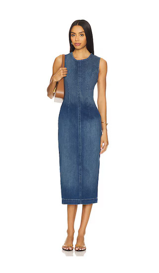 DL1961 Esme Midi Dress in Blue. - size L | Revolve Clothing (Global)