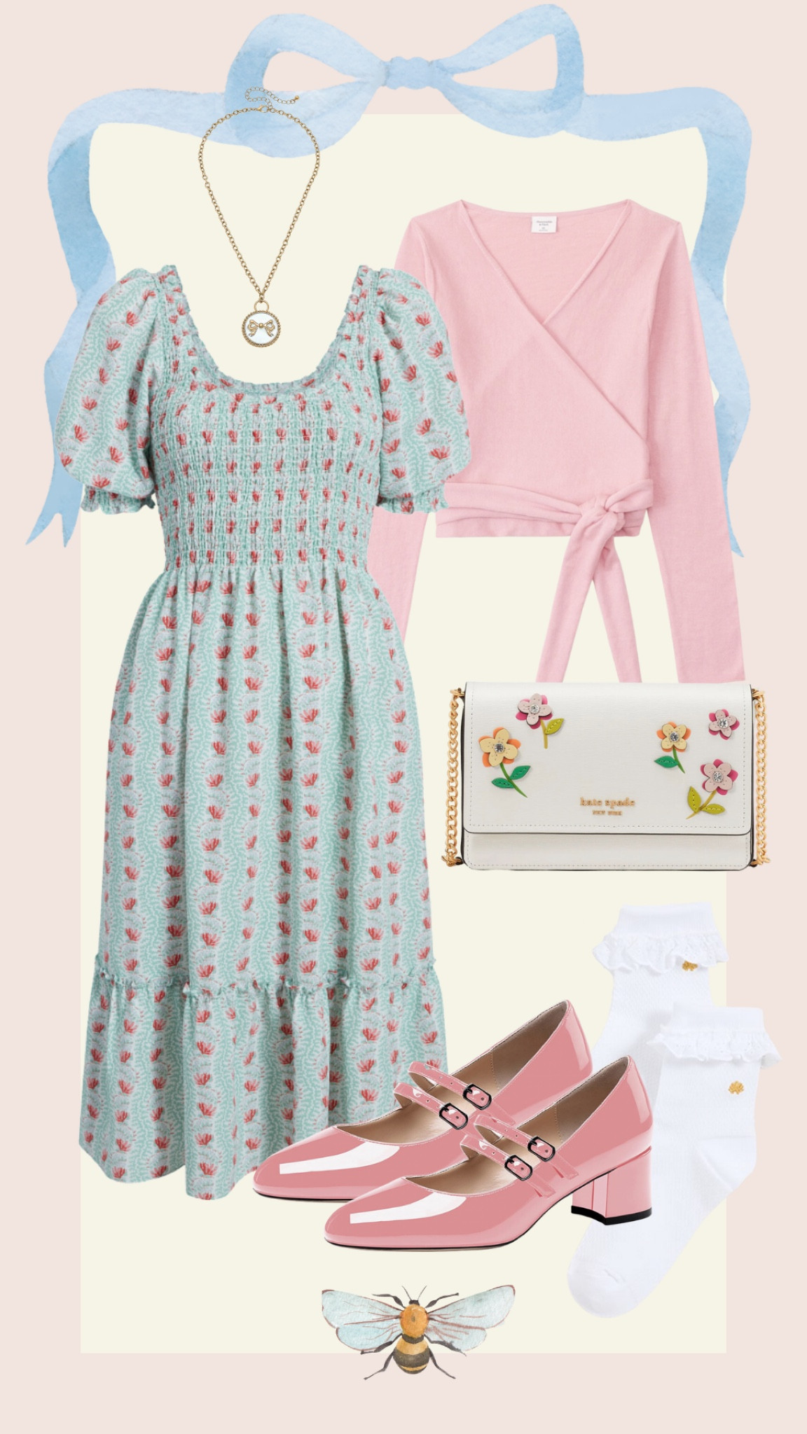 Spring dress, spring outfit, ballet wrap sweater

#LTKshoecrush #LTKsalealert #LTKSeasonal