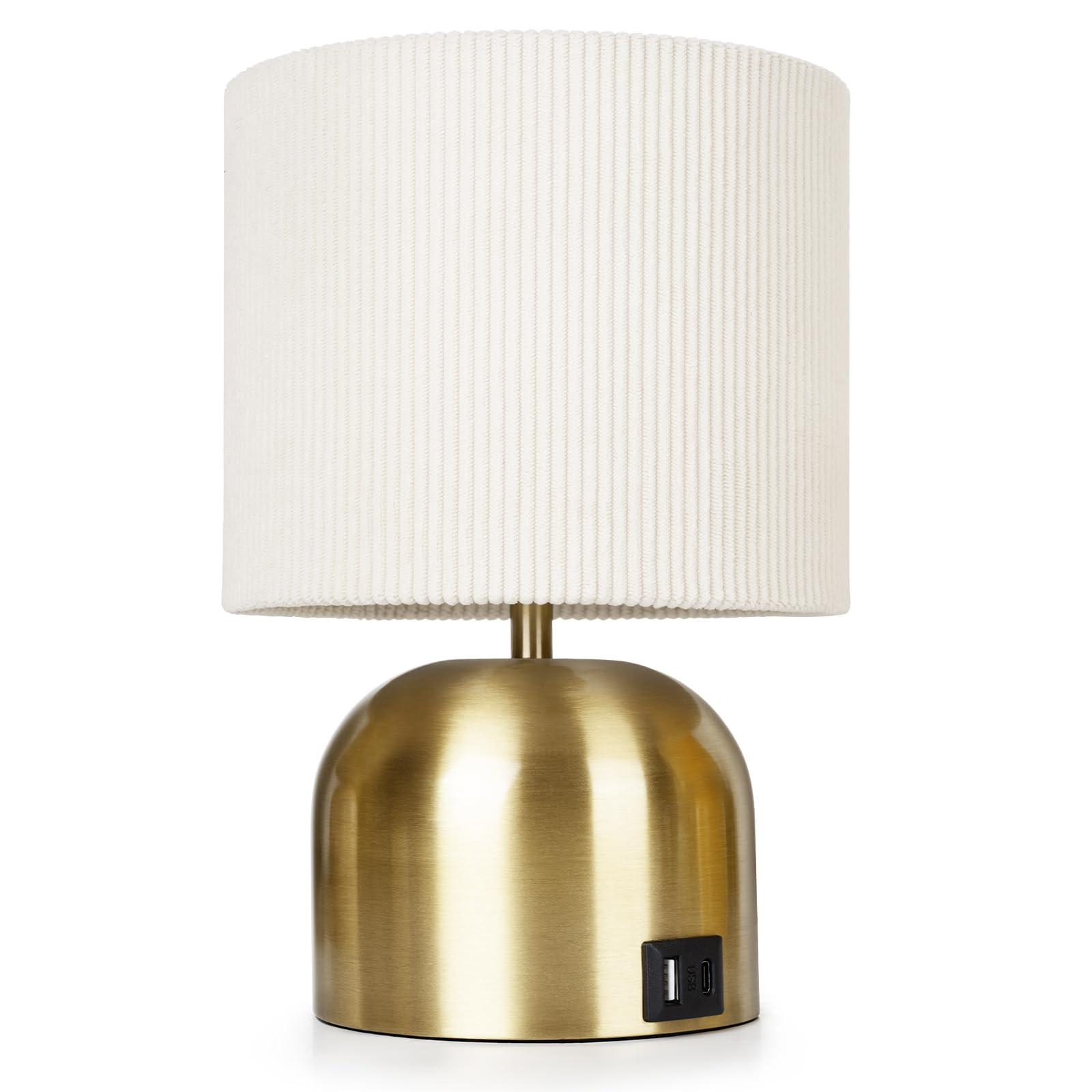 Table Lamp for Bedroom, Bedside Lamps for Nightstand, Minimalist Night Stand Light Lamp with Type... | Amazon (US)