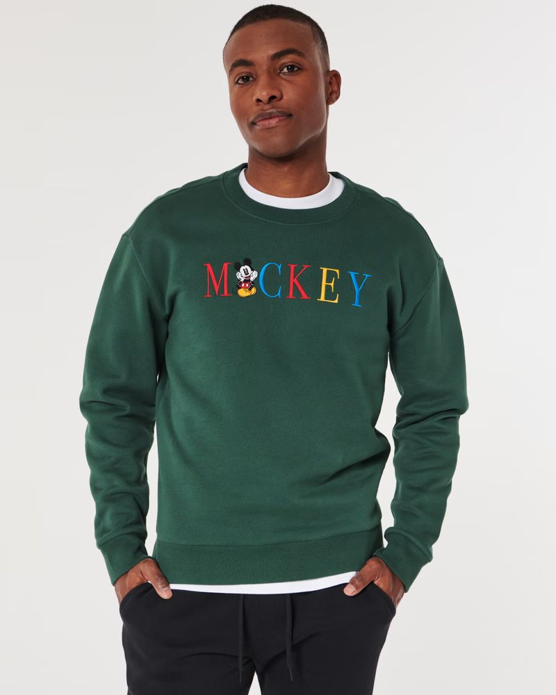 Relaxed Mickey Mouse Graphic Crew Sweatshirt | Hollister (US)