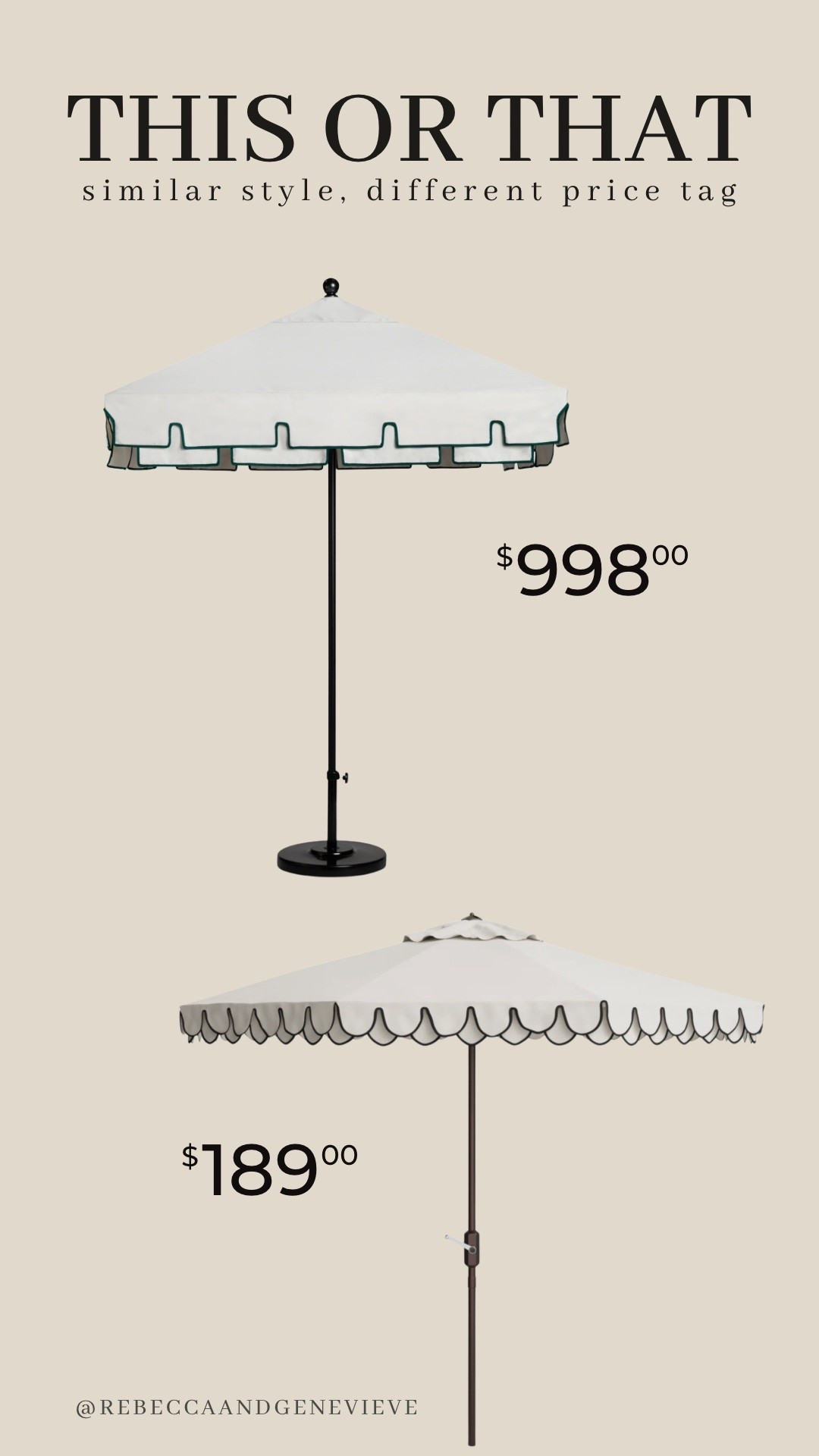 Save or splurge - outdoor umbrellas

#LTKHome #LTKSeasonal