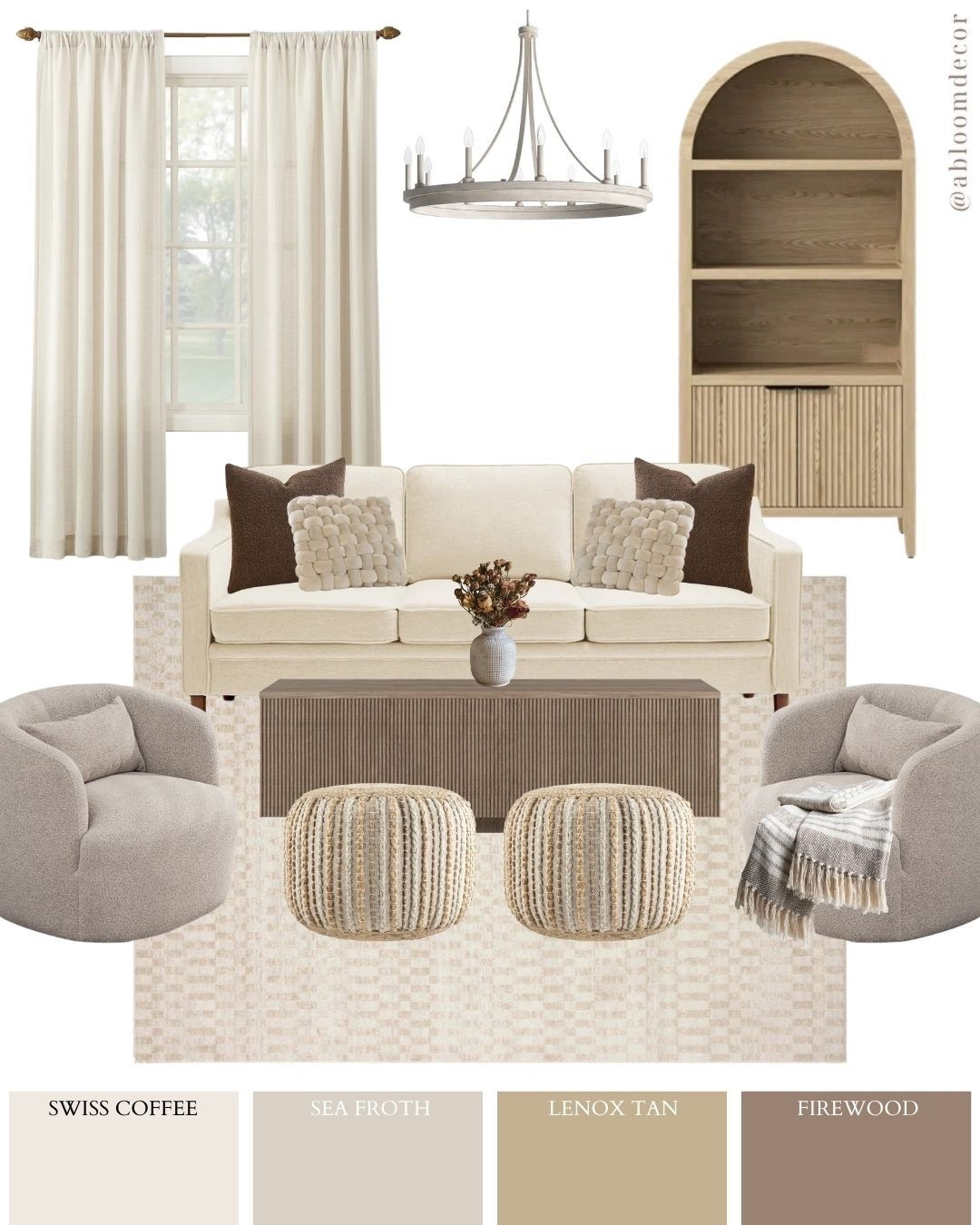 Cozy Cream Neutral Modern Living Room Design

#LTKHome