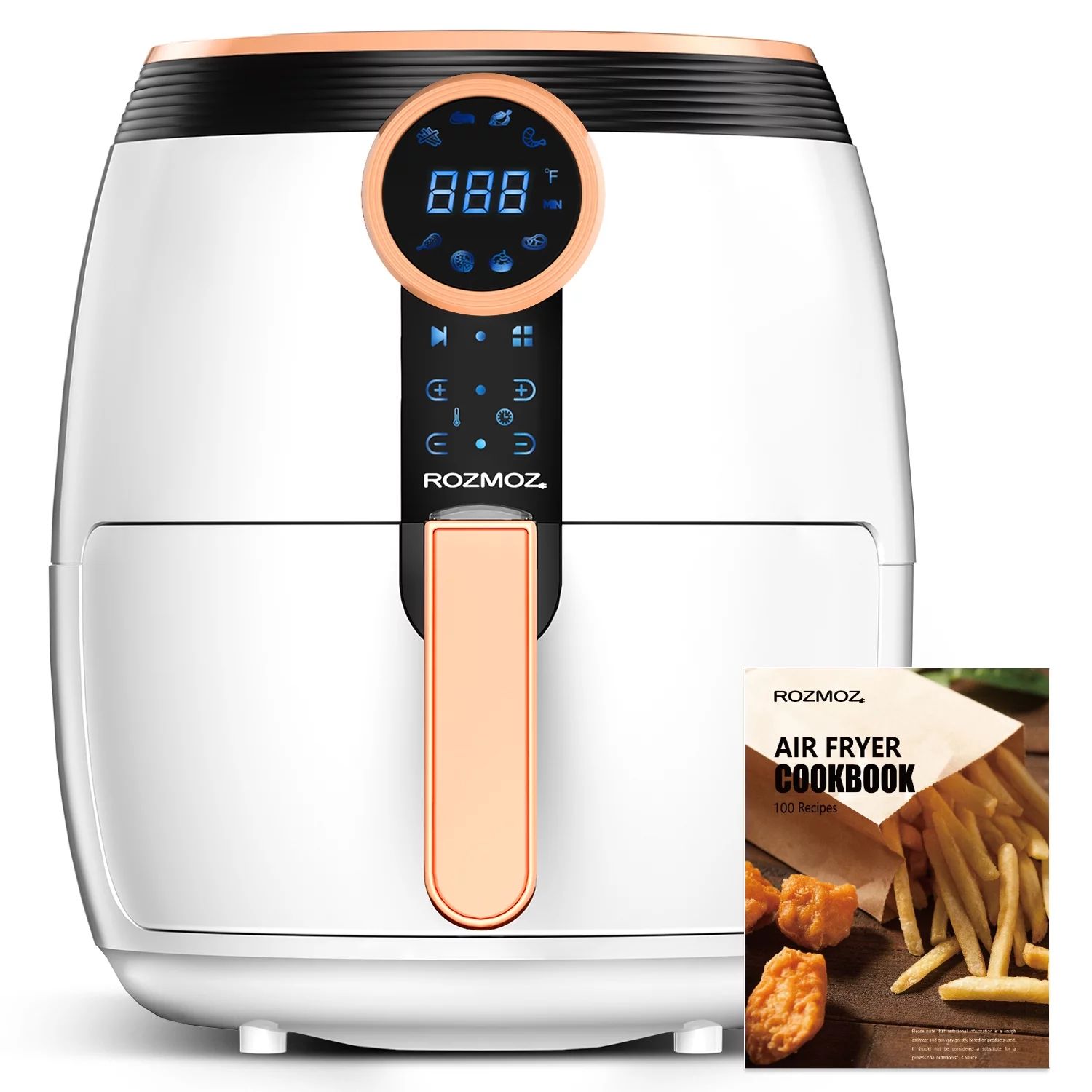 Rozmoz Air Fryer Oven, 5.2QT Air Fryer White Toaster Oven with Overheat Protection - Walmart.com | Walmart (US)