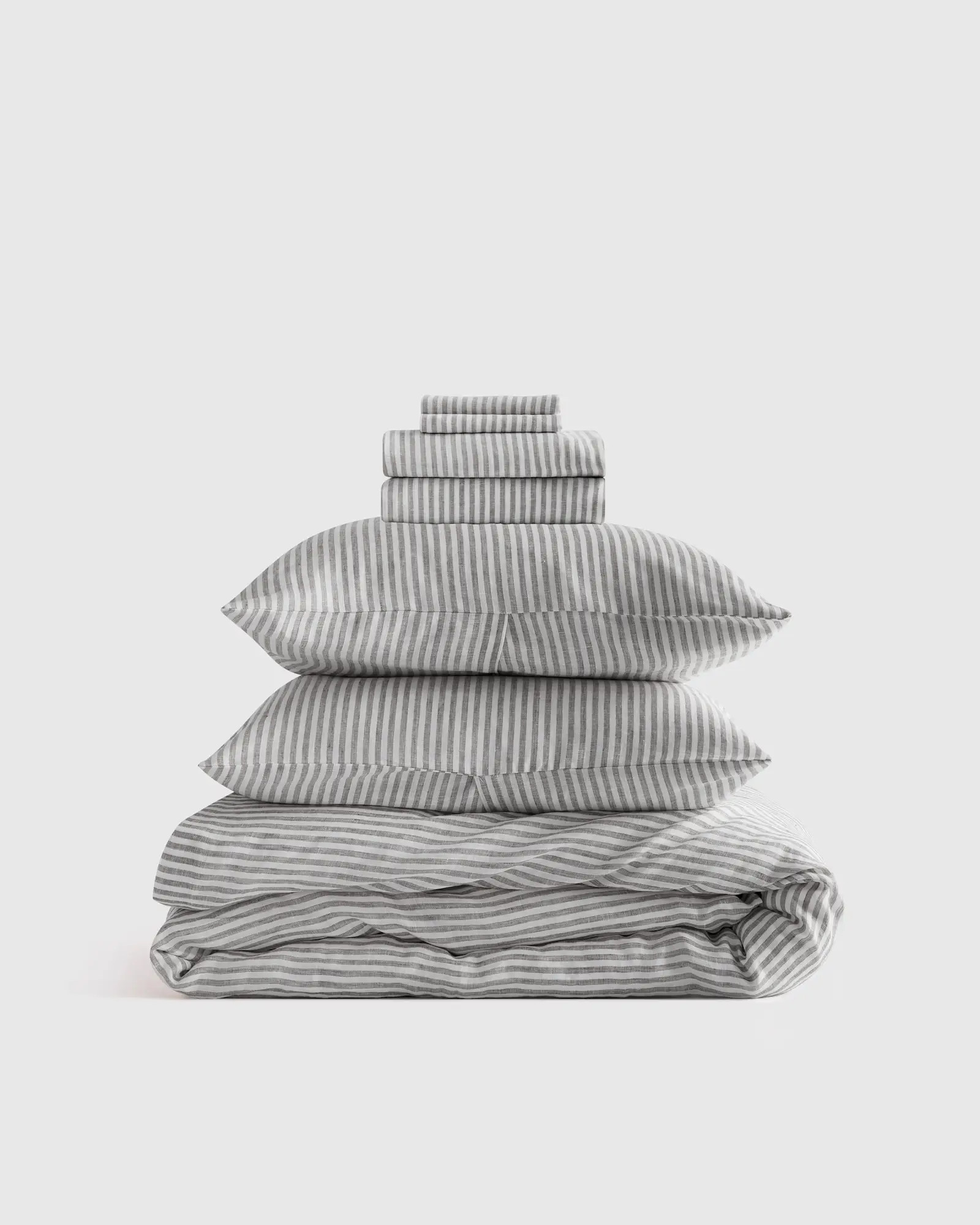 European Linen Stripe Deluxe Bedding Bundle | Quince