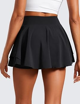 CRZ YOGA Tennis Skirts for Women Crossover High Waisted Ruffle Layered Workout Athletic Golf Skor... | Amazon (US)