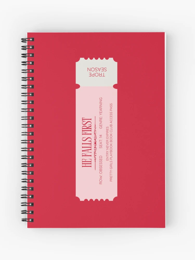 "14: HE FALLS FIRST ROMANCE | TROPE SZN" Journal for Sale by MarSujyan | Redbubble (US)