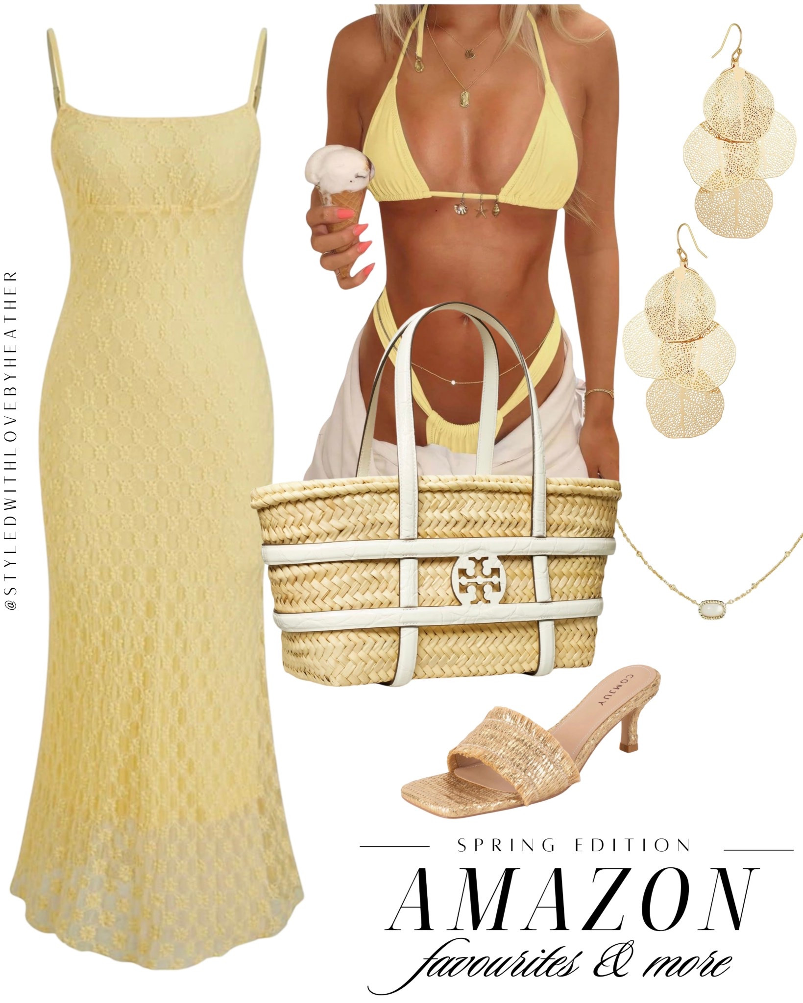 Golden hour, but make it an outfit ✨🌼

This soft yellow moment is EVERYTHING for spring/summer—think effortless, sun-kissed, and vacation-ready. From the breezy dress to the woven bag + gold accents, it’s giving luxury coastal vibes without the luxury price tag 🤍

Perfect for brunch, beach days, or your next getaway ☀️

Everything linked on my LTK 🛍️ save this look for your next warm-weather outfit inspo!

 

 #LTKootd #LTKSwim #LTKTravel