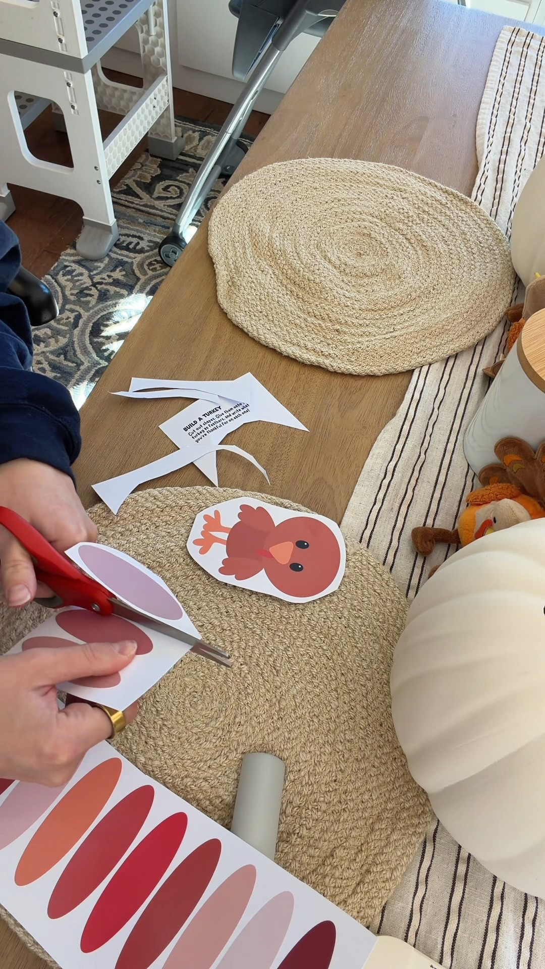 Grabbed this precious turkey printable from @the.lettervee to capture what my toddler is thankful for this year! I was shocked when he said my first name first. #ad