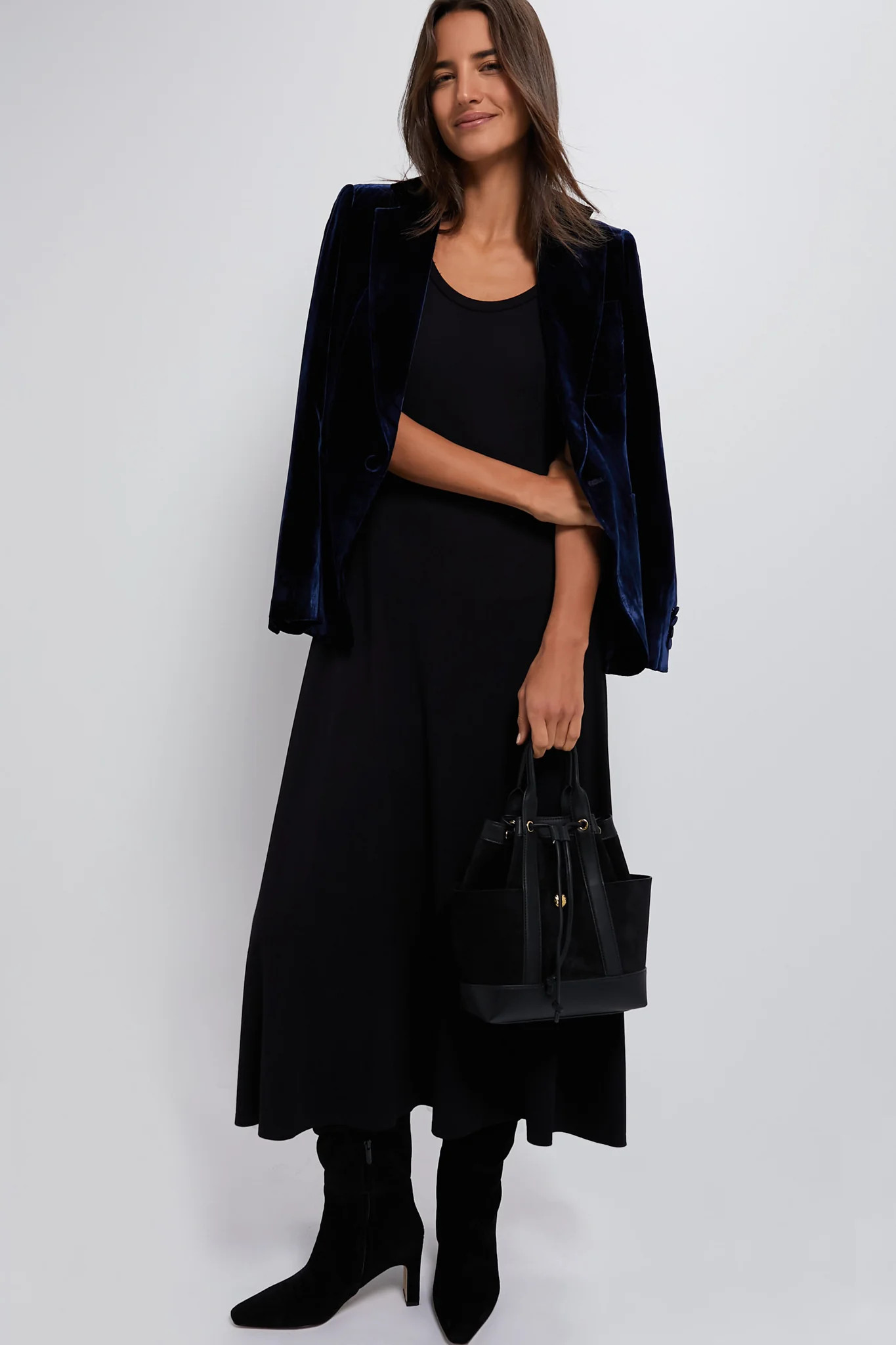 Black Short Sleeve Sara Maxi Dress | Tuckernuck (US)