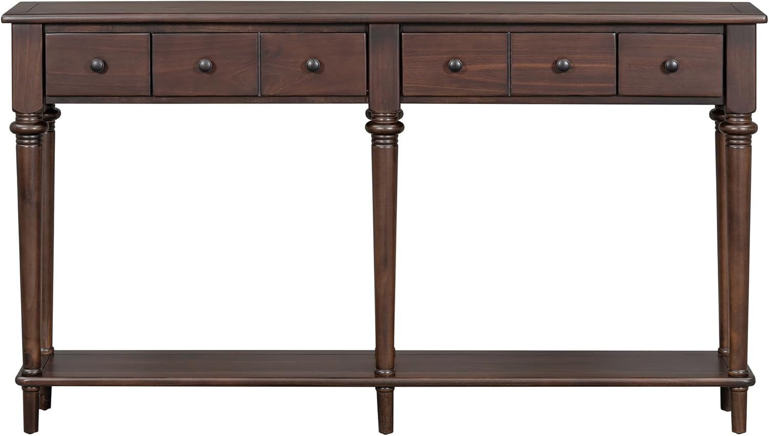 Knocbel Retro Console Table with 4 Drawers and Open Shelf, Vintage Sofa Tables with Slim Legs for... | Amazon (US)