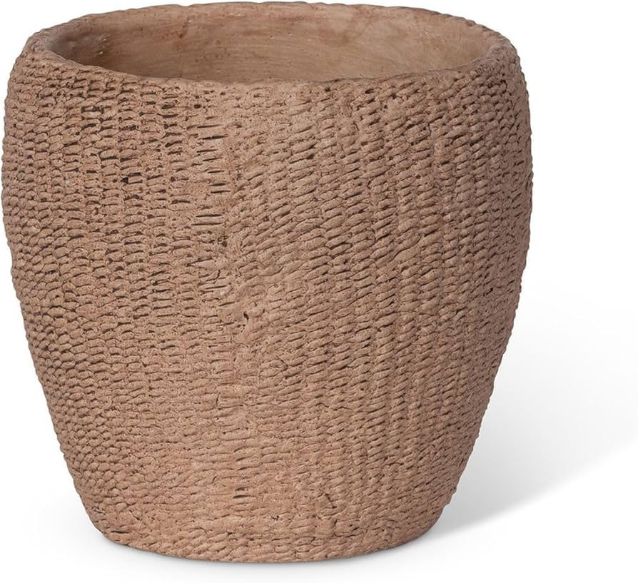 Park Hill Collection Seagrass Relief Pattern Cement Pot, 8" | Amazon (US)