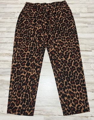 J. CREW Women's 10 High-rise Wide-Leg Trouser Pants Leopard Print AQ617 lined | eBay US