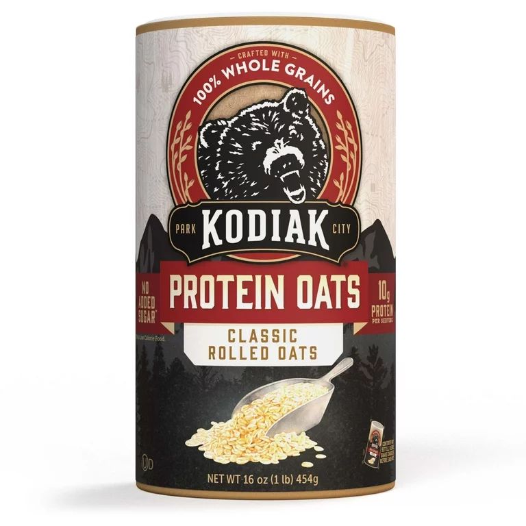 Kodiak Protein-Packed Classic Rolled Oats, 16 oz Canister - Walmart.com | Walmart (US)