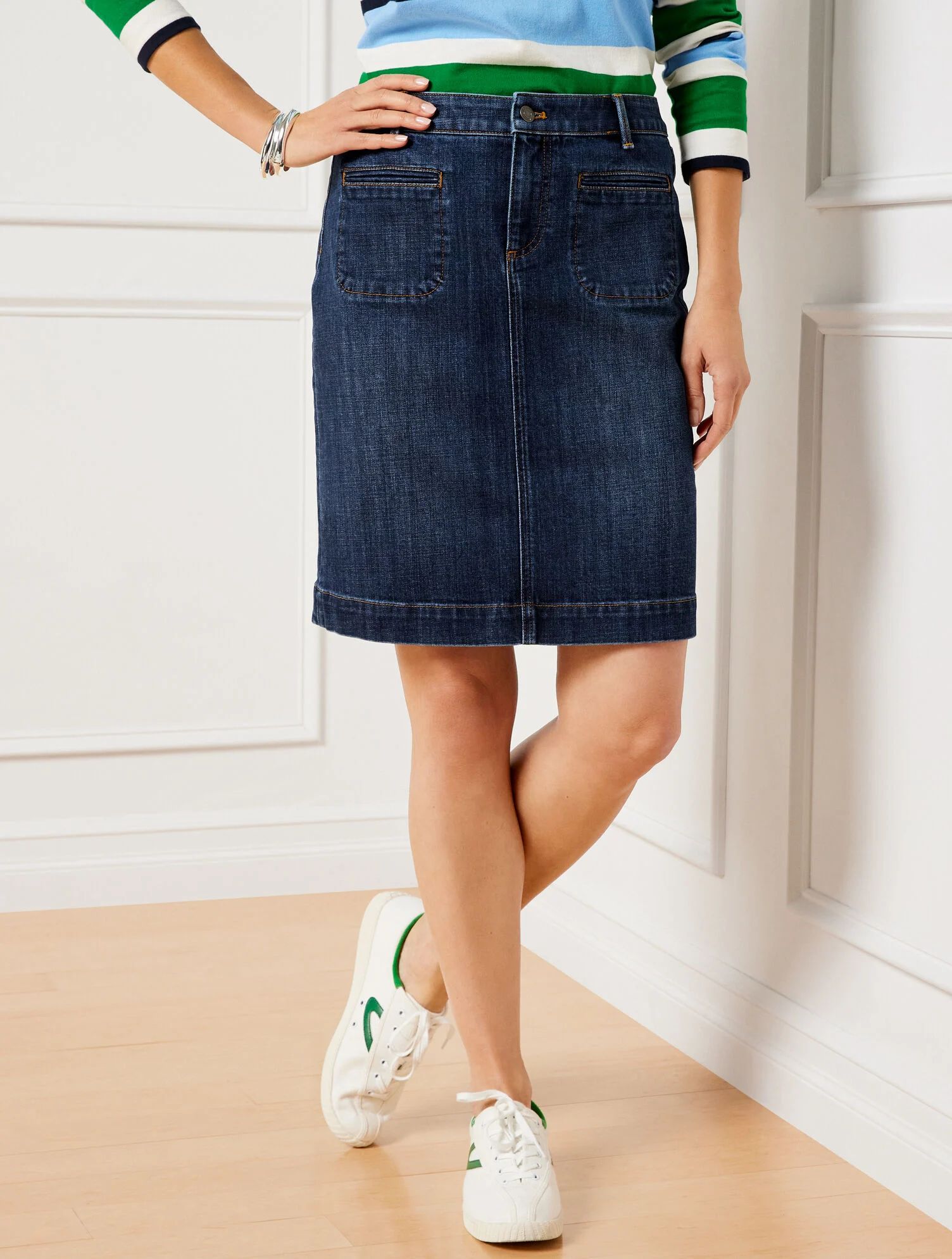 Denim A-Line Skirt - Lagoon Wash | Talbots