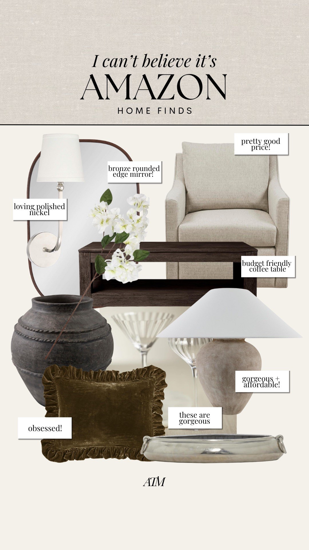 Amazon Home finds!

amazon home, neutral home, rustic modern home, minimal home, affordable home finds, budget friendly home 

#LTKHome #LTKStyleTip #LTKSeasonal