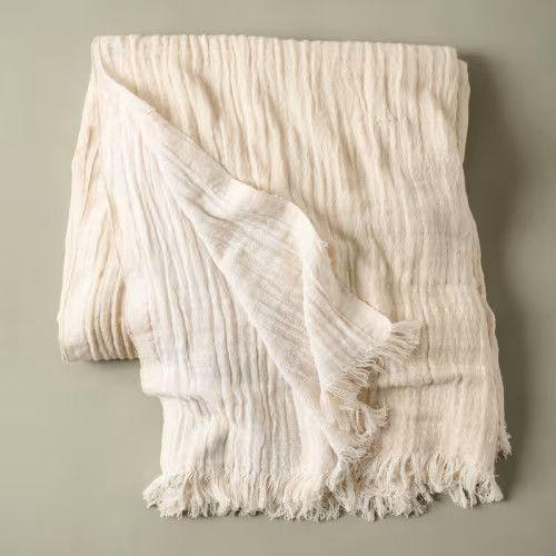 Antique White Cloud Cotton Oversized Throw | Magnolia