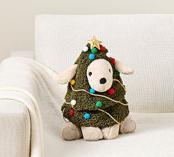 Doug the Dog Christmas Tree Shaped Pillow | Pottery Barn (US)
