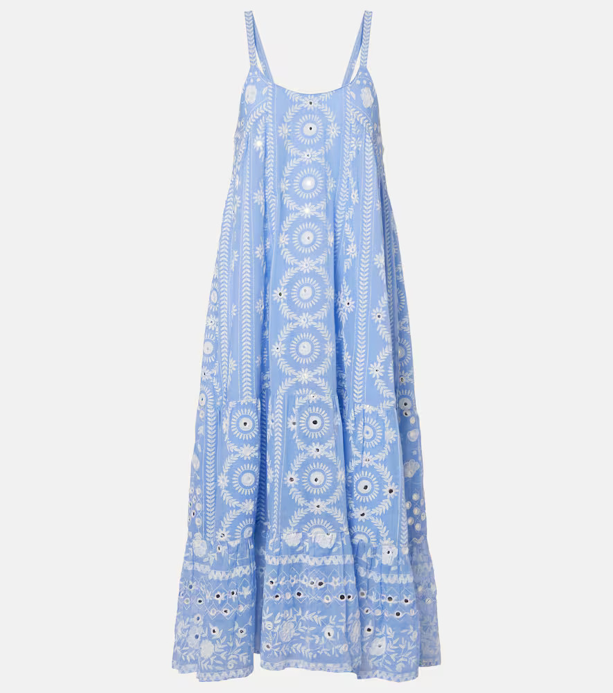 Juliet Dunn Printed sequined cotton midi dress | Mytheresa (US/CA)