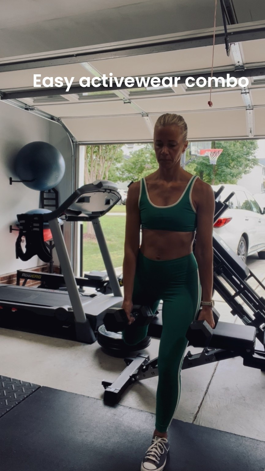 Easy activewear combo ✔️
• Matching sports bra + leggings set
• Soft + stretchy feel
• Multiple color options
• Perfect with a white zip-up or hoodie
Split squats are easier with a cute outfit 😉

Simple, comfortable, and cute for workouts or everyday wear 🖤 #LTKfit