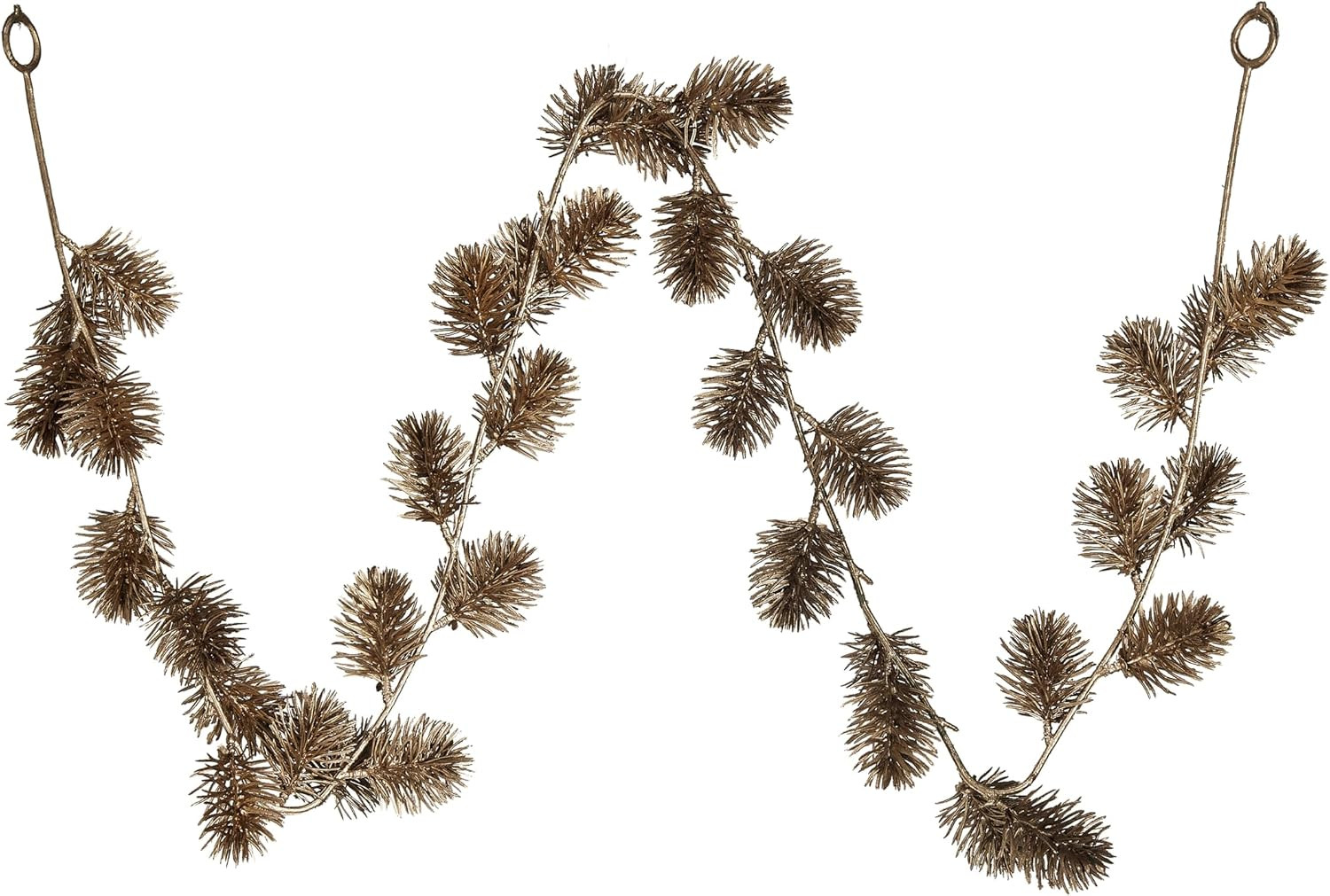 Creative Co-Op Faux Leaf Garland, Gold Color | Amazon (US)