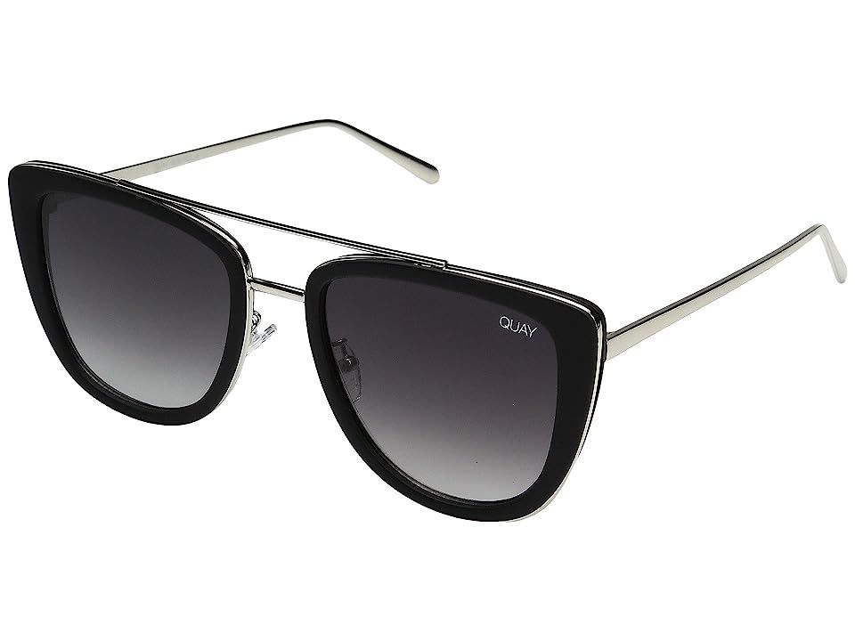 QUAY AUSTRALIA French Kiss (Black/Smoke) Fashion Sunglasses | Zappos