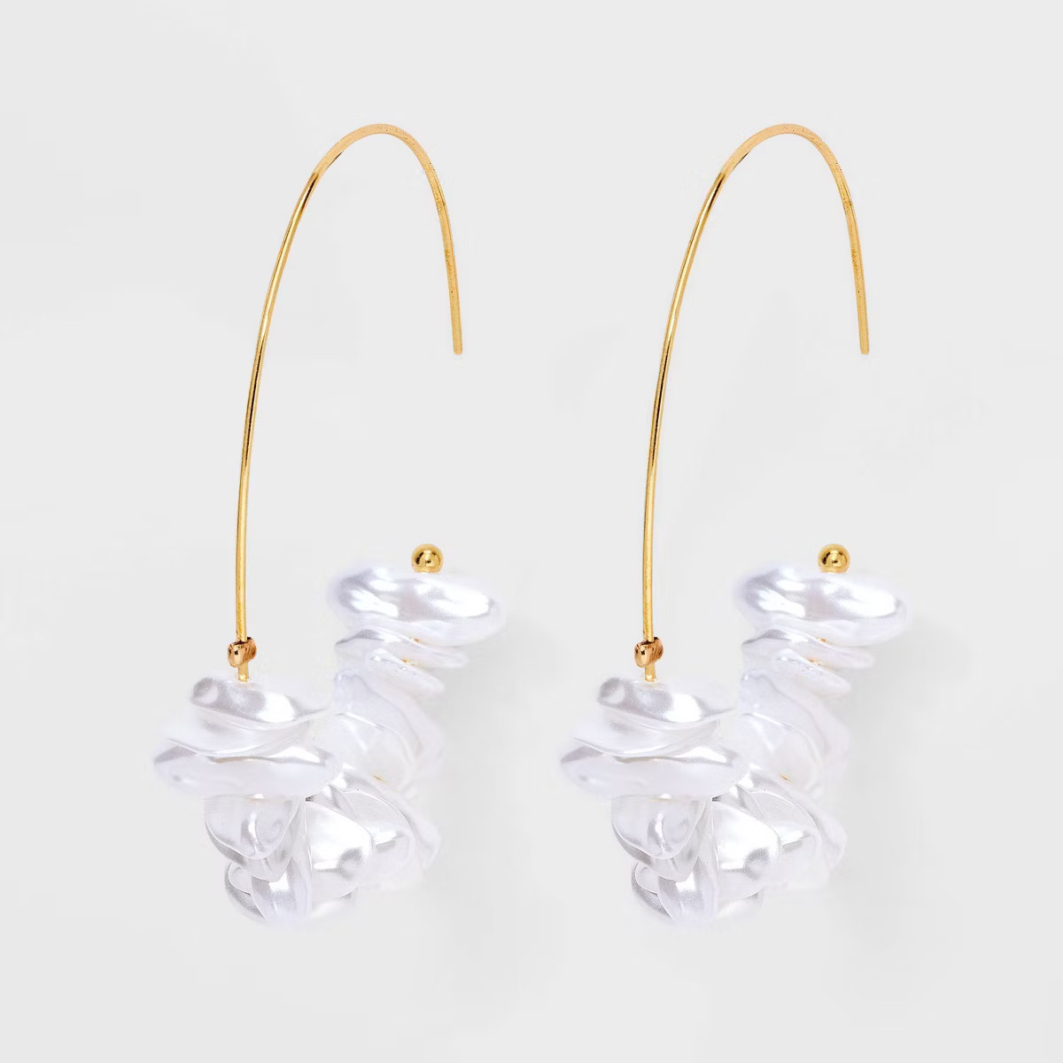 SUGARFIX by BaubleBar Pearl Hoop Earrings - Gold | Target