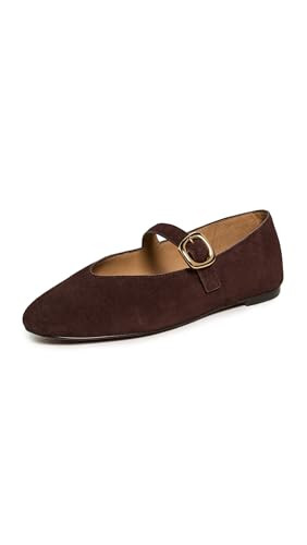 Madewell Women's Remy Puffy Buckle Mary Jane Flats, Chocolate Raisin, 5.5 Medium US | Amazon (US)