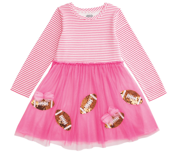 Sequin Football Tutu Toddler Dress | Mud Pie