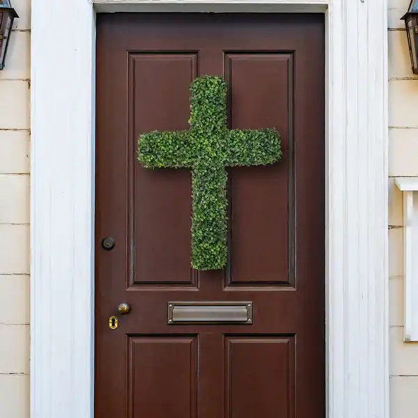 27" Uv Boxwood Door Cross | Bed Bath & Beyond