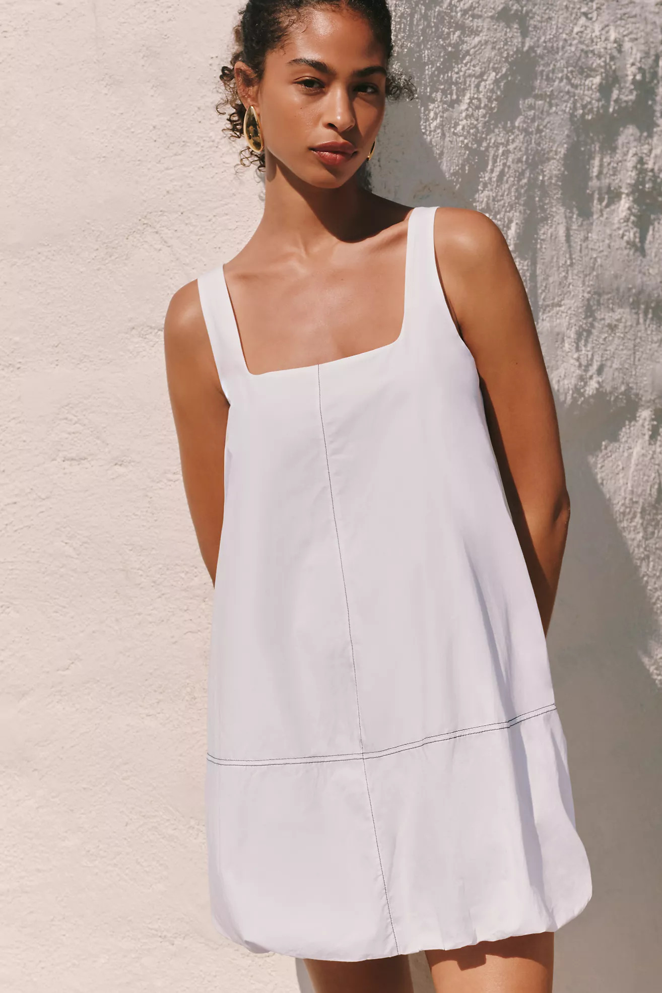 Maeve Poplin Bubble Mini Dress | Anthropologie (US)