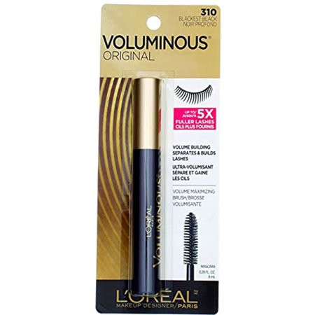 Loreal Voluminous Original Mascara Blackest Black [310] 0.28 Oz (Pack Of 2) | Walmart (US)