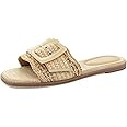 Rihero Women's Raffia Flat Sandals Square Open Toe Summer Beach Slip On Woven Buckle Slide Sandal... | Amazon (US)