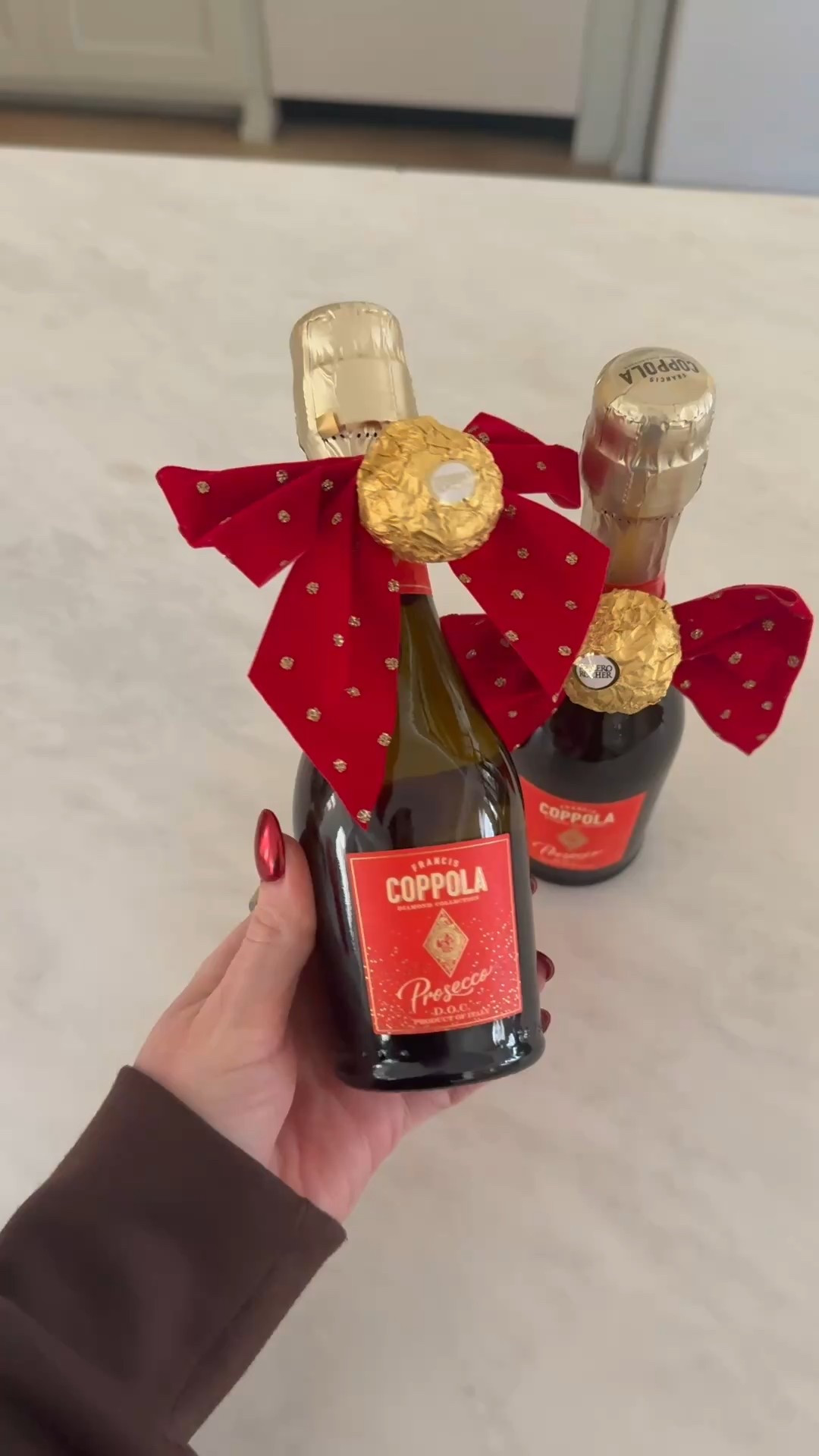 The cutest Christmas party favors or Christmas gift idea!

Take a small bottle of champagne, add a cute bow and glue a gold candy to the center. Darling! 





Holiday party 
Hostess gift 
Christmas party 
Party gifts 
Gift idea 
Affordable gift 

#LTKHoliday #LTKGiftGuide