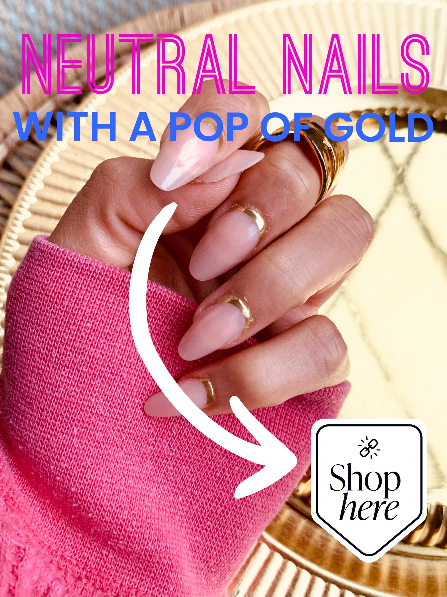 Quick idea for crisp and clean spring nails: pair neutrals with a pop of gold for a hint of luxe…
#springnails #nailsets #nails #pressonnails #nailkit #nailideas #nailinspo

#LTKootd #LTKBeauty #LTKSaleAlert