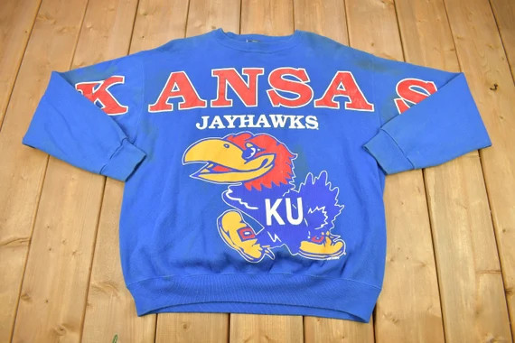 Vintage 1990s University of Kansas Jay Hawks Collegiate - Etsy | Etsy (US)