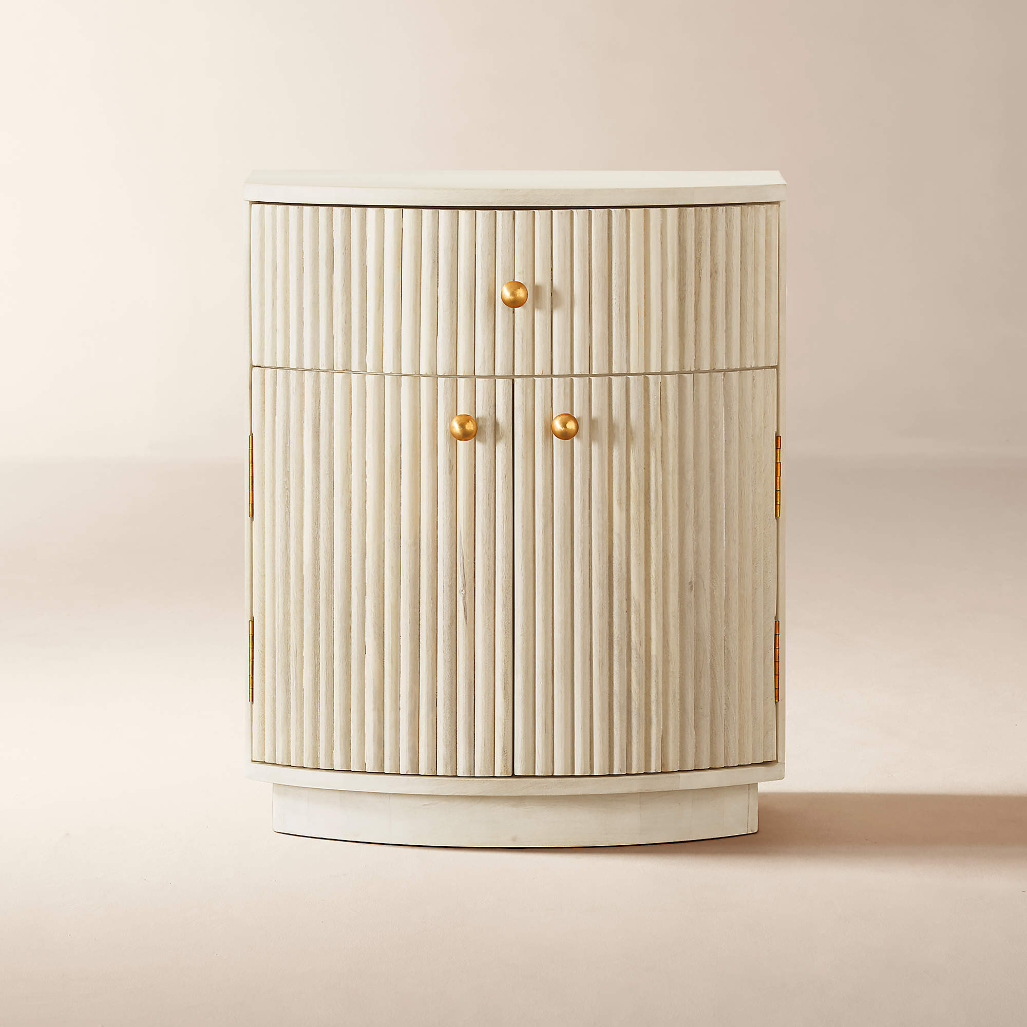 Cameo 20" Fluted Whitewashed Wood Nightstand with Drawer + Reviews | CB2 | CB2