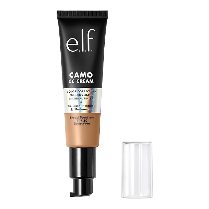 e.l.f. Camo CC Cream, Color Correcting Medium-To-Full Coverage Foundation with SPF 30, Medium 355... | Amazon (US)