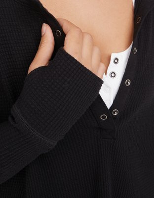 OFFLINE By Aerie Wow! Waffle Henley T-Shirt | Aerie