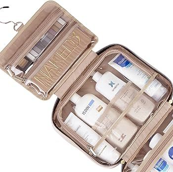 NISHEL Large Hanging Travel Toiletry Bag, Portable Makeup Organizer, Cosmetic Holder for Brushes ... | Amazon (US)