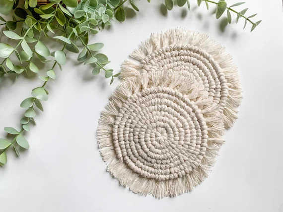 Macrame Coasters | Etsy (US)