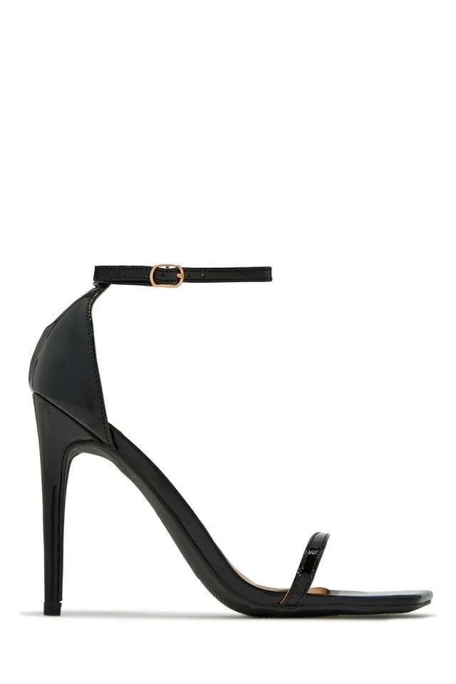 Miss Lola | Celebrate Life Black Single Sole High Heels | MISS LOLA