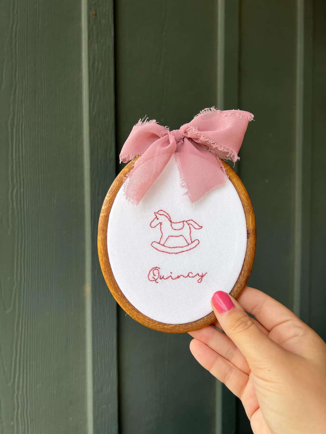 Custom ~5in wide x 6in tall Hand Embroidered Hoop Add a sweet touch to your home with this beauti... | Etsy (US)