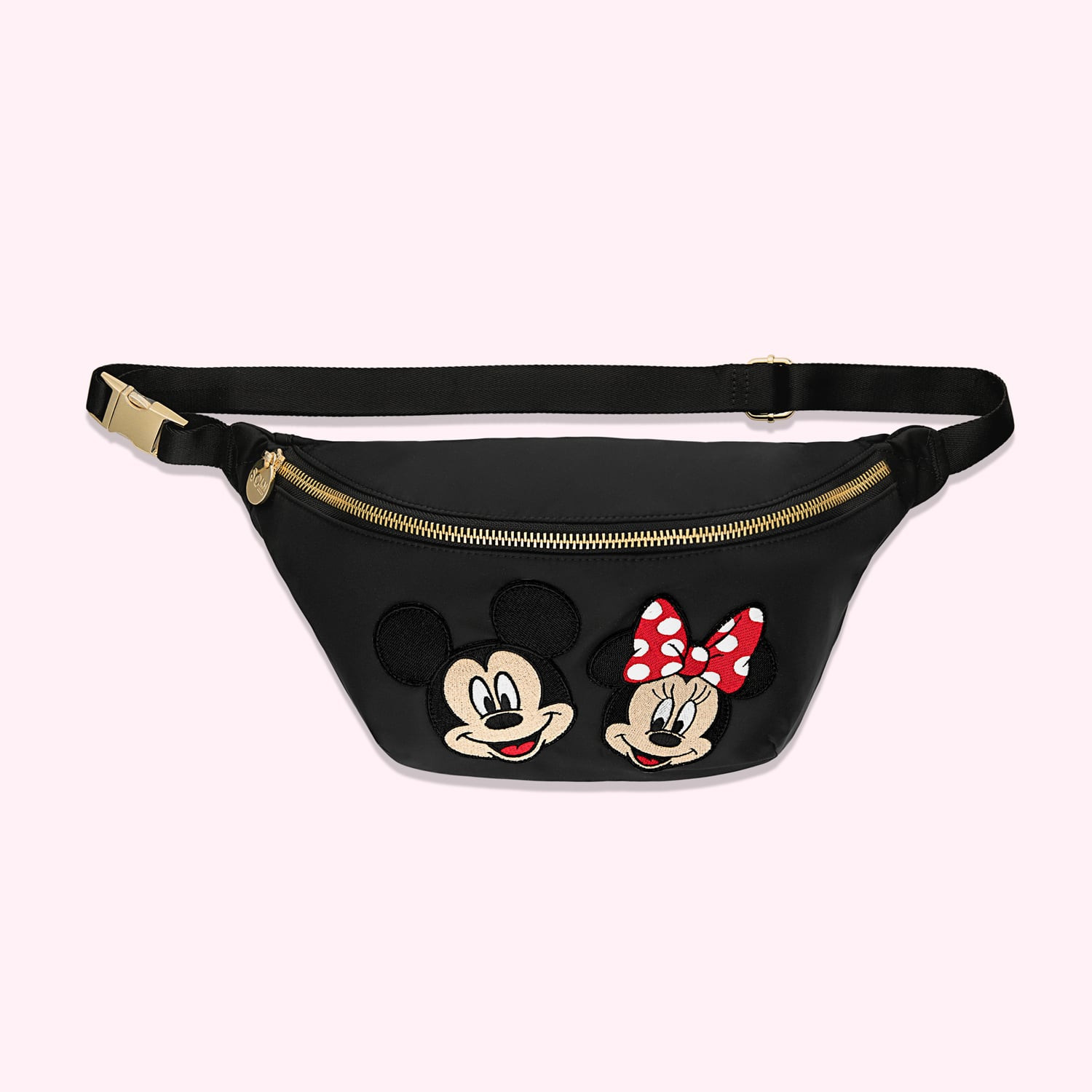 Jumbo Noir Fanny Pack with Medium Mickey & Minnie Patch | Customizable Fanny Pack - Stoney Clover... | Stoney Clover Lane