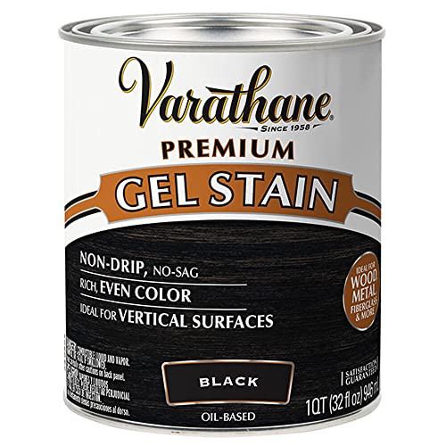 Varathane 358176 Premium Gel Stain, Quart, Black | Amazon (US)