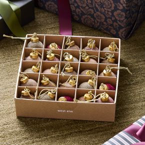 Flocked Ball Ornaments (Set of 25) - Warm Tones | West Elm (US)